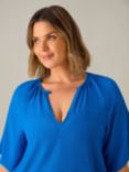 Live Unlimited Curve Textured Raglan Sleeve Top, Blue