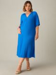 Live Unlimited Curve Textured Dress, Blue