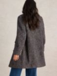 White Stuff Karla Wool Blend Tweed Coat, Navy/Multi