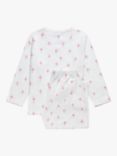 Trotters Kids' Ballerina Jersey Pyjamas, Pink/White