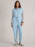 White Stuff Piper Organic Cotton Jumpsuit, Blue