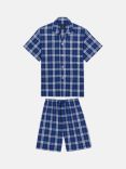 British Boxers Cotton Short Pyjama Set, Chester Blue