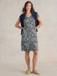 White Stuff Tallie Abstract Rose Dress, Navy/White