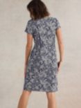 White Stuff Tallie Abstract Rose Dress, Navy/White