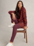 White Stuff Janey Organic Cotton Blend Jeggings, Dark Plum