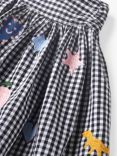 Stych Kids' Heritage Gingham Skirt, Black/Multi