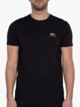 Alpha Industries Basic T-Shirt, Black/Gold, Black/Gold