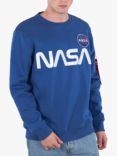 Alpha Industries NASA Reflective Graphic Sweatshirt, Blue