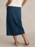 White Stufff Maren Denim Midi Skirt, Mid Blue