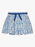 Trotters Kids' Capel Floret Print Cotton Skirt, Blue/Multi