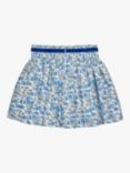 Trotters Kids' Capel Floret Print Cotton Skirt, Blue/Multi