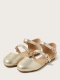 Monsoon Kids' Double Strap Ballet Flat Shoes, Gold