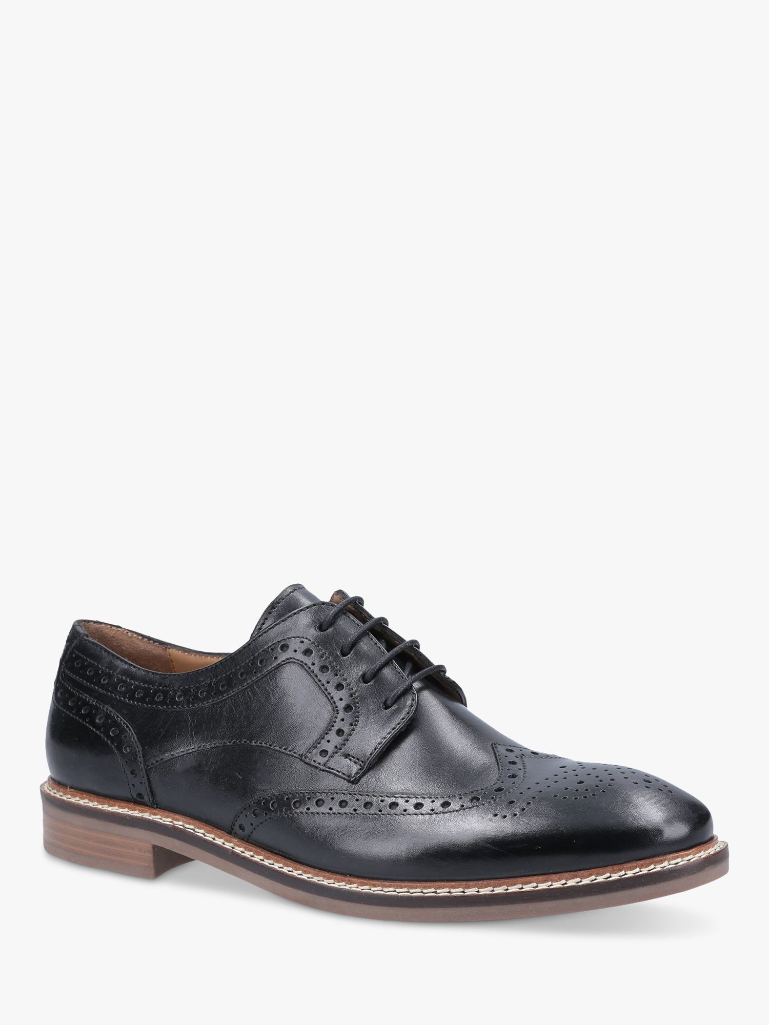 Hush Puppies Bryson Leather Brogues, Black, 6