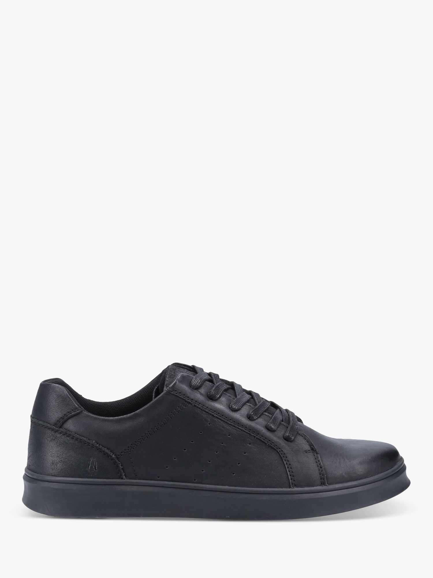 Hush Puppies Mason Leather Trainers, Black, 6