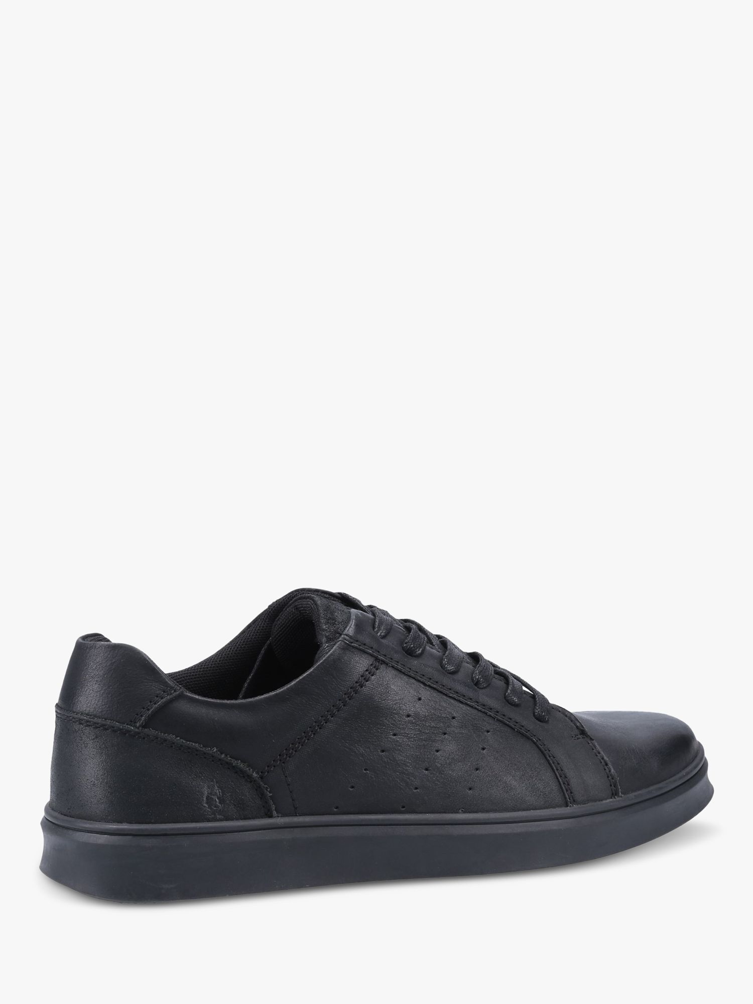 Hush Puppies Mason Leather Trainers, Black, 6