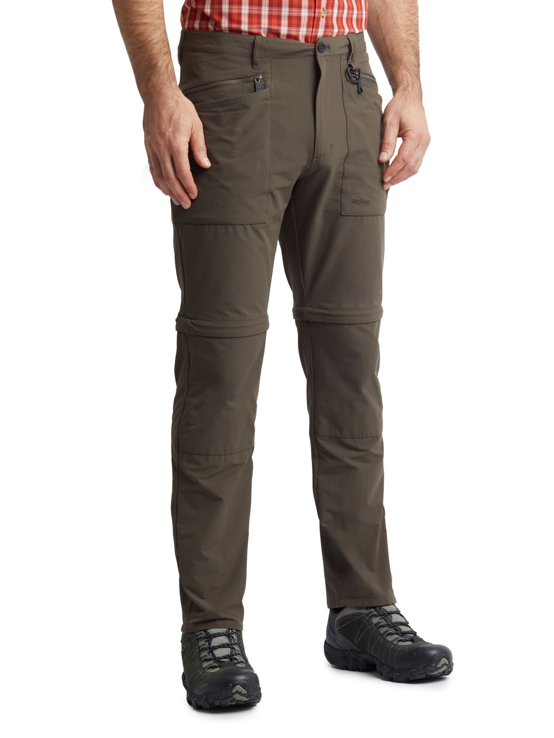 Rohan Stretch Bags Walking Trousers, Dark Olive Brown, 30S
