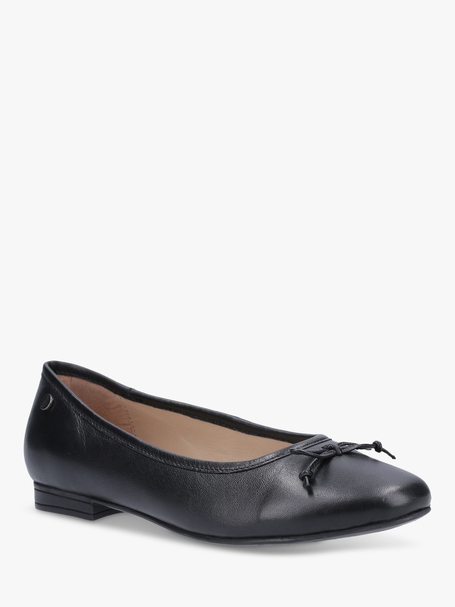 Hush Puppies Naomi Leather Ballet Pumps, Black, 3