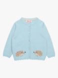 Trotters Kids' Hollie Hedgehog Cardigan, Sea Blue