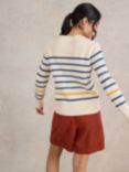 White Stuff Ellie Organic Cotton Stripe Jumper, Natural/Multi