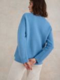 White Stuff Jana Ottoman Stitch Jumper, Blue