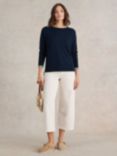 White Stuff Olive Organic Cotton Blend Jumper, French Navy