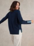 White Stuff Olive Organic Cotton Blend Jumper, French Navy