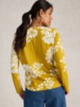 White Stuff Nelly Floral Notch Neck Top, Yellow/Ivory