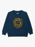 Trotters Kids' Augustus Lion Sweatshirt, Navy