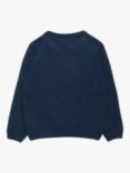 Trotters Kids' Deacon Dinosaur Jumper, Navy Marl