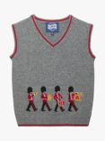 Trotters Kids' Guardsman Wool Bend Tank Top, Grey Marl/Multi