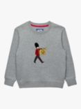 Trotters Kids' Cotton Guardsman Sweatshirt, Grey Marl