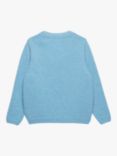 Trotters Kids' Rufus Dog Jumper, Blue Marl