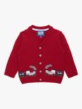 Trotters Baby Train Cardigan, Red