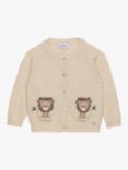 Trotters Baby Augustus Lion Wool Blend Cardigan, Oatmeal