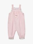 Trotters Baby Cotton Dungarees, Pink/Multi