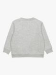 Trotters Baby Cotton Blend Herbie Applique Sweatshirt, Grey Marl