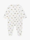 Trotters Baby Augustus & Friends Organic Cotton Blend Bodysuit, White/Multi