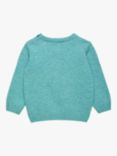 Trotters Baby Sebastian Car Wool Blend Jumper, Sea Green