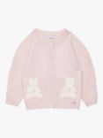 Trotters Baby Teddy Cardigan, Pale Pink