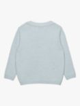 Trotters Baby Bunny Wool Blend Jumper, Pale Blue