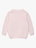 Trotters Baby Duck & Bunny Cashmere Blend Jumper, Pale Pink