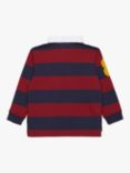 Trotters Baby Cotton Stripe Rugby Shirt, Navy/Red