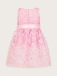 Monsoon Baby Petalina Scuba Floral Dress, Pink