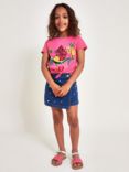 Monsoon Kids' Sequin Embellished Fruit T-Shirt, Pink