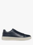 Geox Zackerty Waxed Leather Lace Up Trainers, Navy