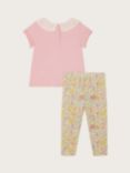 Monsoon Baby Mouse Top & Leggings Set, Pink