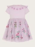 Monsoon Baby Floral Dress, Lilac