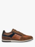 Geox Renan Suede and Waxed Leather Shoe Trainers, Brown Cotto/Navy