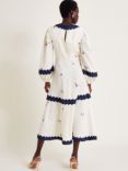 Monsoon Emma Embroidered Dress, Ivory