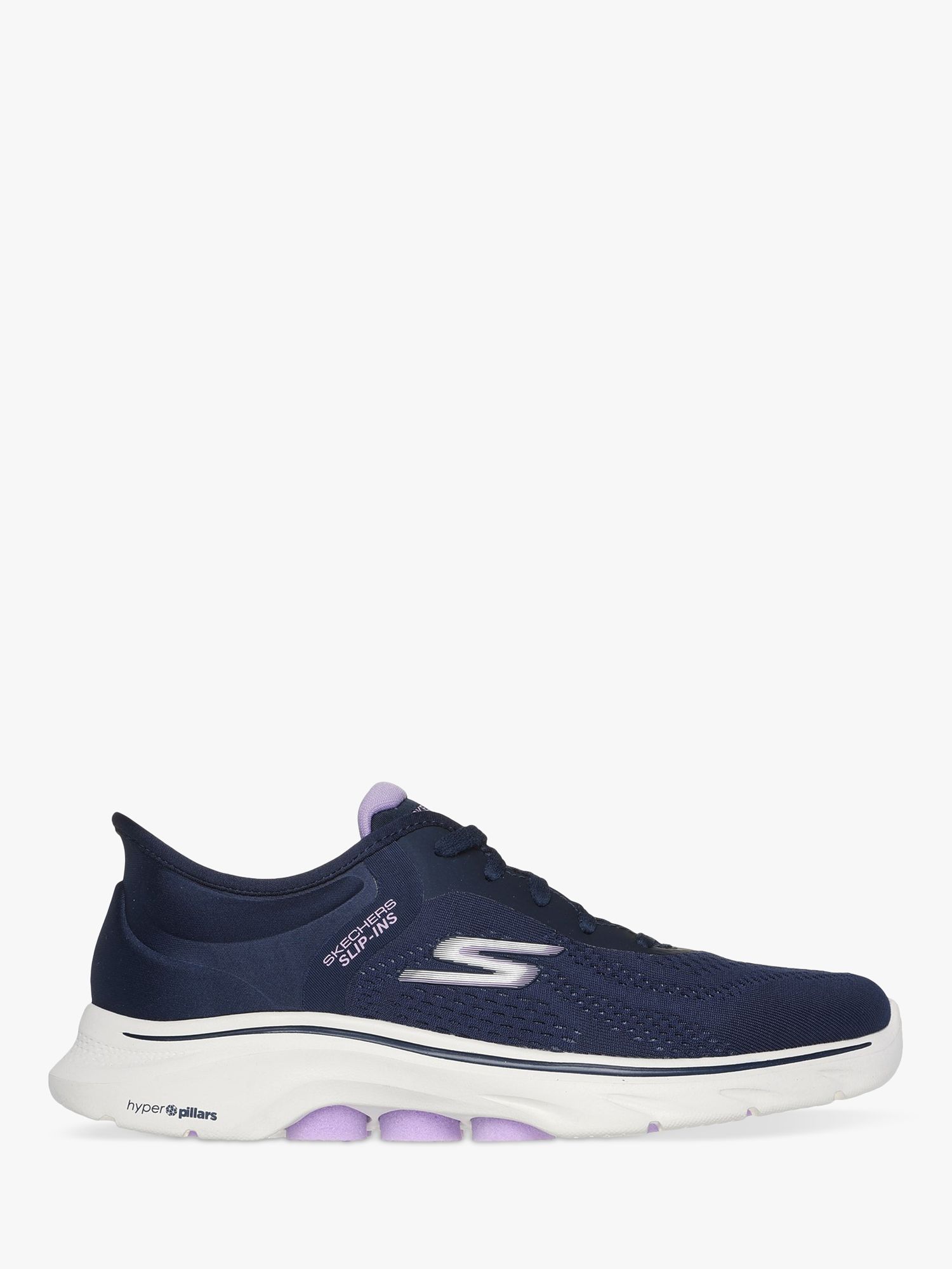 Skechers Go Walk 7 Valin Trainers, Navy, 3